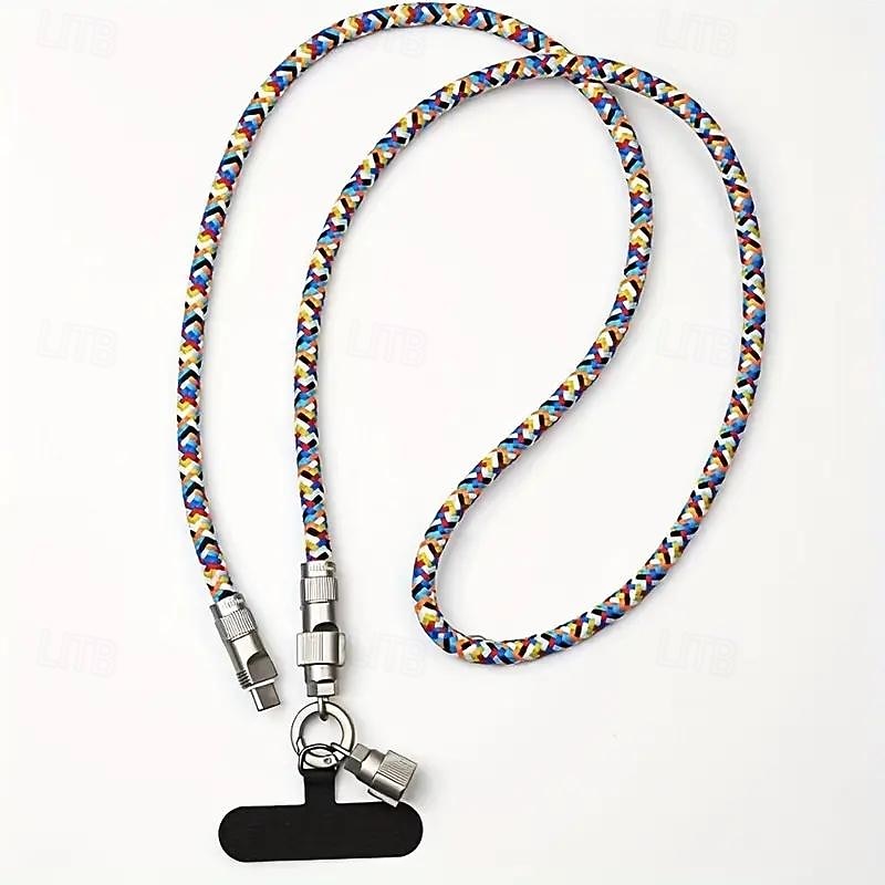 USB C to C Fast Charging Cable with Lanyard PD 60W USB Type-C Dual Head Charger and Data Sync Cord Compatible with Samsung Xiaomi Huawei Redmi OnePlus Smartphones