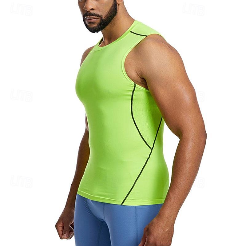 Men's T shirt Hiking Vest Sleeveless Crew Neck Tank Top Sleeveless Shirt Vest Top Outdoor Quick Dry Soft Sweat wicking Polyester Black White Red Climbing Camping / Hiking / Caving Traveling3