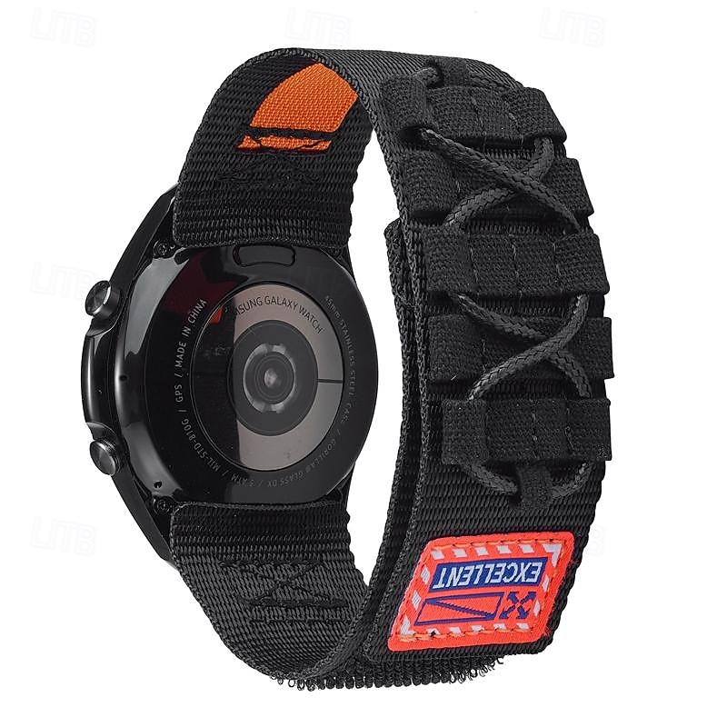 Watch Band for Samsung Galaxy Watch 7/6/5/4 40/44mm, Galaxy Watch 5 Pro 45mm, Galaxy Watch 6/4 Classic 42/46/43/47mm, Watch 3, Active 2, Gear S3 S2 Nylon Replacement  Strap Braided Luxury Adjustable4