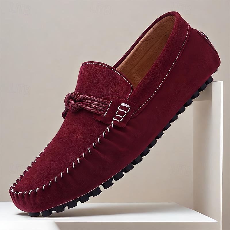 Men's Loafers & Slip-Ons Comfort Loafers Penny Loafers PU Leather Comfortable Slip Resistant Loafer Yellow-Brown Wine Black