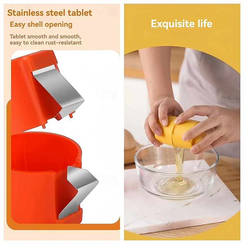 Egg Opener, Durable Egg Cracker, Egg Topper Cracker, Creative Egg Cracker Tool For Raw Eggs, Easy Kitchen Accessories, Quick Kitchen Utensils For Raw Egg, Cooking, Camping4