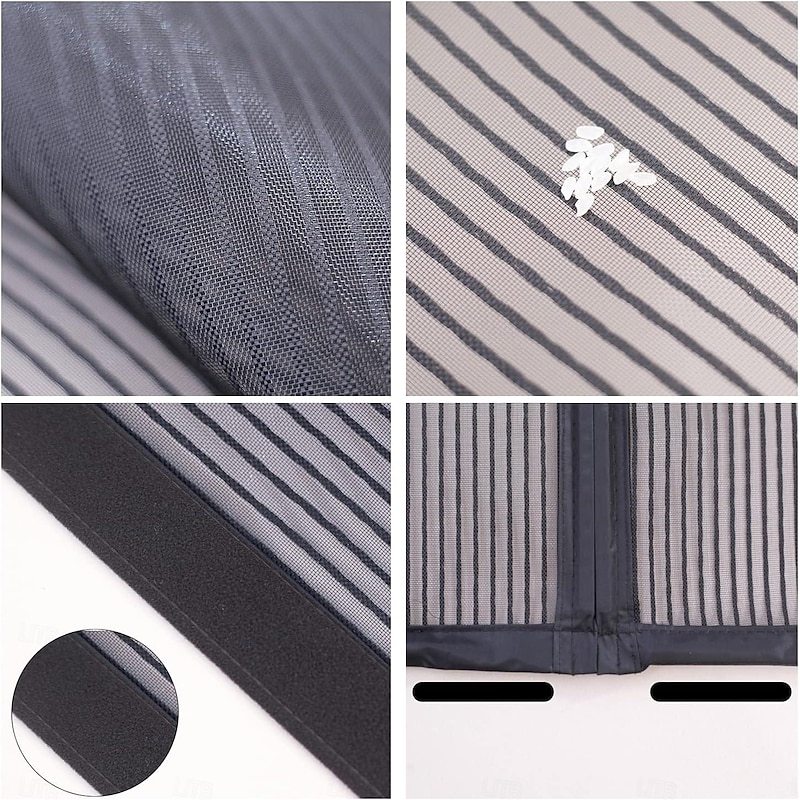 Magnetic Screen Door, Mesh Screen Door Narrow Durable Mesh Curtain Reversible Left Right Side Opening Retractable Door Screen Magnetic Closure for Patio Bedroom3