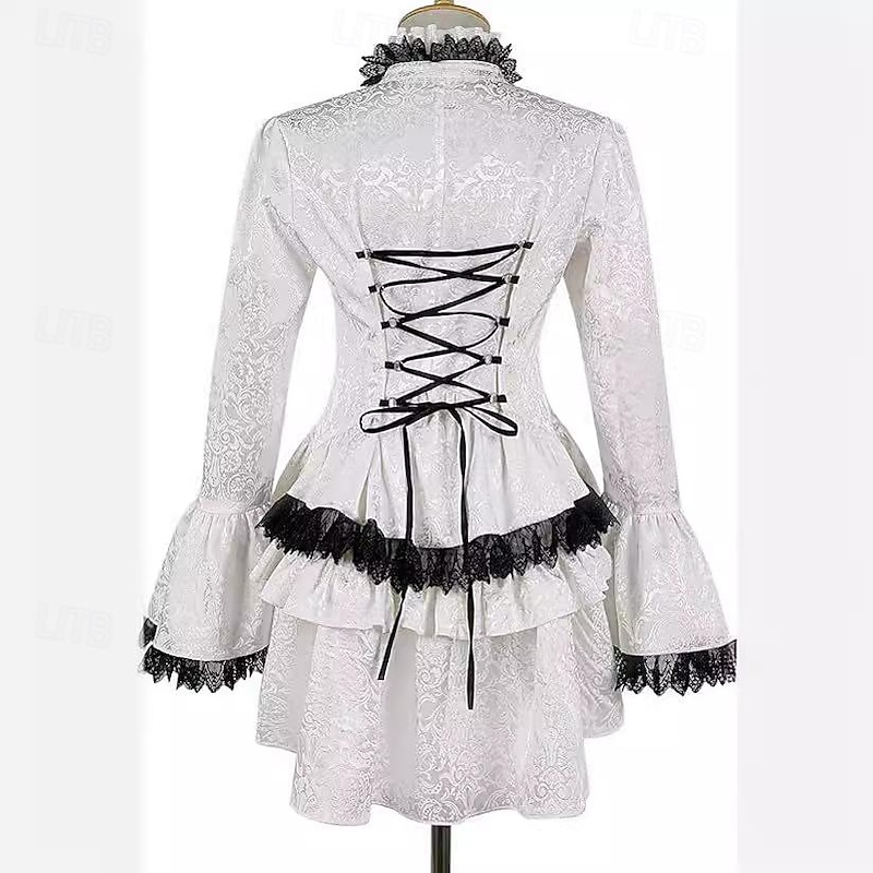 Rococo Victorian Medieval Blouse / Shirt Goth Girl Gentlewoman Lace Ruffle Fancy Dress Women's Royal Steampunk Halloween Carnival Masquerade Daily Wear Adults' Blouses3