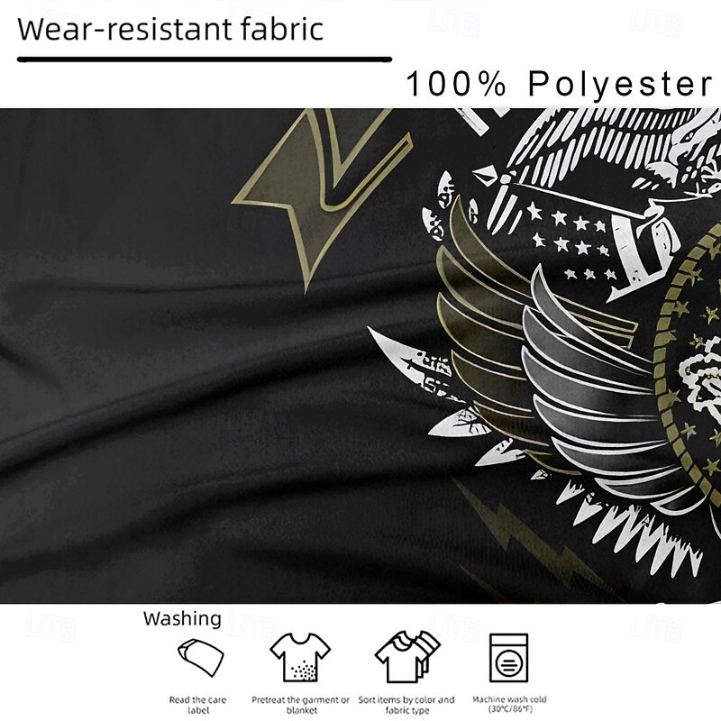 Veterans Day Men's Patriot Patriotic Veteran Eagle American Flag Veterans T shirt Short Sleeve T shirt 3D Print Crew Neck Shirt Street Style Party Birthday Street Black Summer Spring Clothing3