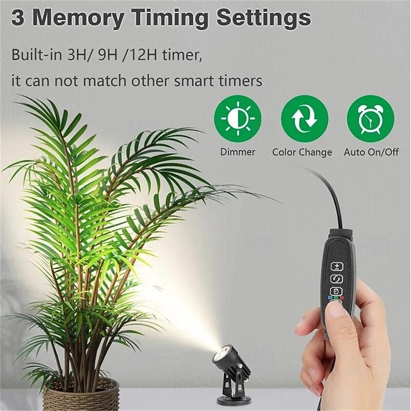 LED Spot Light USB Interface Dimming Color Adjustment Timed Spotlight Warm Light White Light Neutral Light Projection Light Indoor Plant Lighting Decoration Atmosphere Light Plant Landscape Decoration Light 1pc2