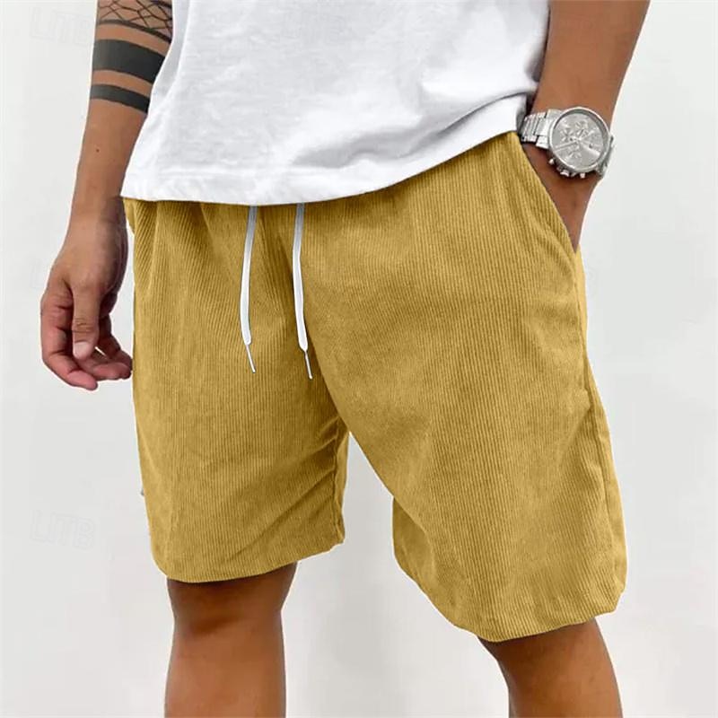 Men's Sweat Shorts Shorts Casual Shorts Drawstring Elastic Waist Plain Comfort Short Outdoor Daily Streetwear Fashion Casual Black White Micro-elastic2