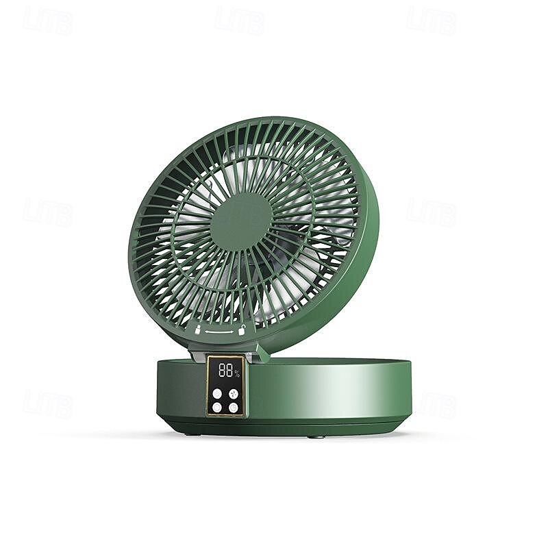 Desktop Fan with Remote, Portable Rechargeable LED Light Fan Air Cooler Mini Desk USB Fan with 3 Speeds, 120 Degree Rotation, Quiet Operation, Great for Bedfroom, Kids Room, Study Room4