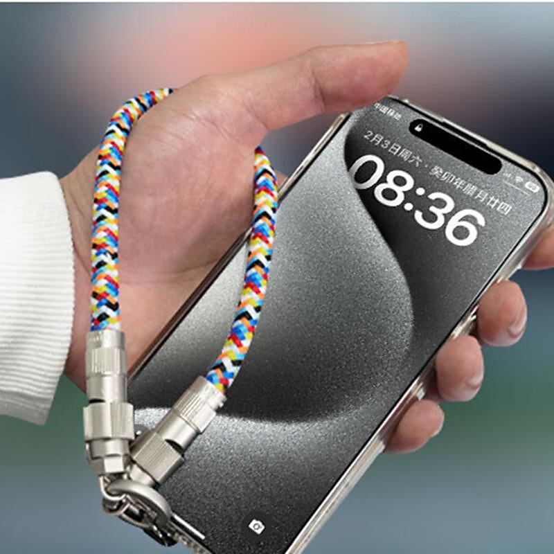 USB C to C Fast Charging Cable with Lanyard PD 60W USB Type-C Dual Head Charger and Data Sync Cord Compatible with Samsung Xiaomi Huawei Redmi OnePlus Smartphones2