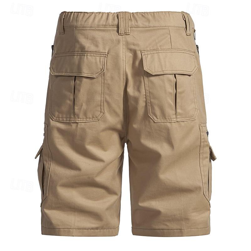 Men's Tactical Shorts Cargo Shorts Capri Pants Buttons Zipper Pocket Plain Wearable Calf-Length Outdoor Daily Camping & Hiking Fashion Classic Black Green3