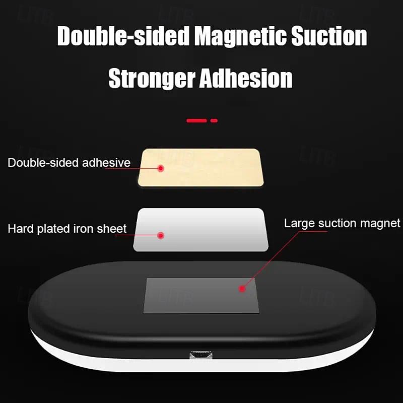 1pc Car Reading Light Adhesive Car Light Car Supplies Auto Ceiling Light Led Illuminating Lamp, Car Dome Ceiling Lamp Car Roof Light Adjustable Plastic Headlights3