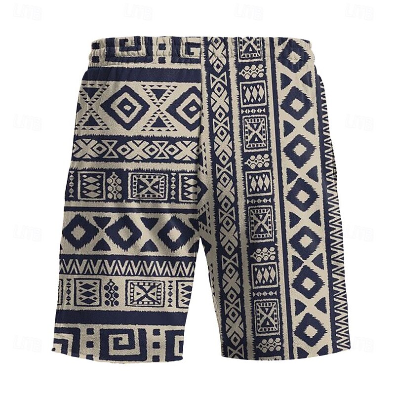 Men's Grid / Plaid Geometric Pattern Swim Trunks Swim Shorts Board Shorts Mid Waist Vintage Fashion Designer Casual Daily Holiday Pocket Drawstring Elastic Waist Designer Clothing Apparel2