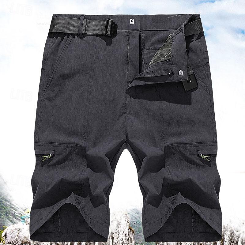 Men's Cargo Shorts Hiking Shorts Military Summer Outdoor Regular Fit Waterproof Quick Dry Breathable Shorts Dark Grey Black Hunting Climbing Camping / Hiking / Caving M L XL XXL XXXL4