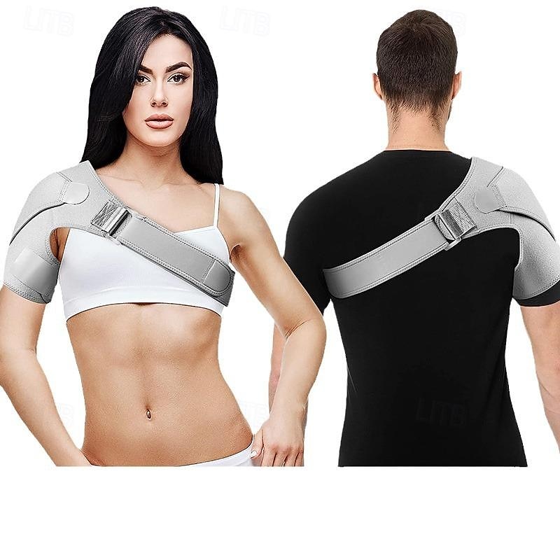 Compression Recovery Shoulder Brace - Immobilizer for Torn Rotator Cuff, AC Joint Pain Relief, Dislocation, Arm Stability, Injuries, Tears - Adjustable Fits Men, Women4