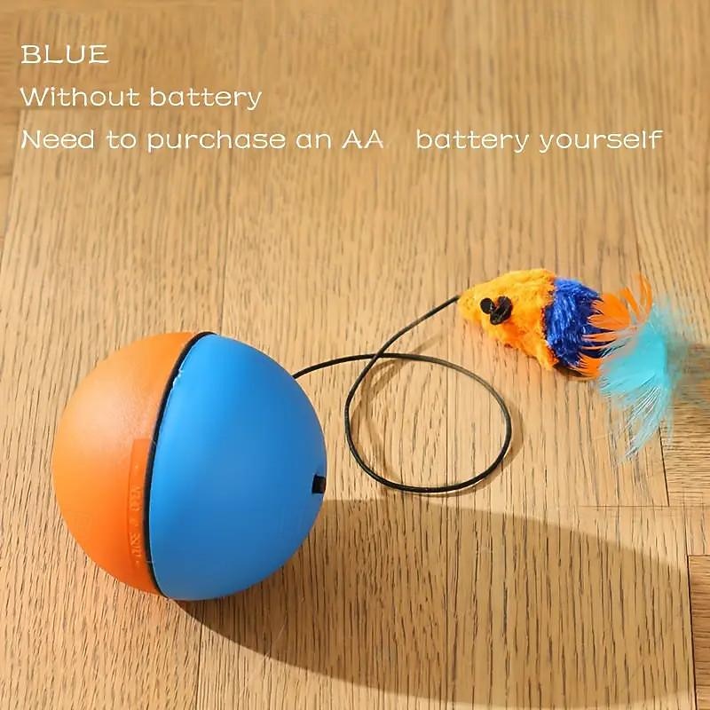 Battery-Operated Interactive Cat Toy Ball with Tracking MouseAutomatic Rolling Teaser For All Breeds Battery-Powered (BatteriesNot Included)3