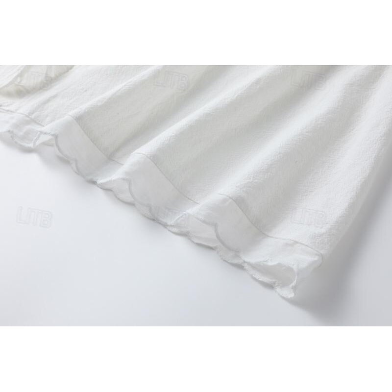 Women's Mini Dress White Dress Graduation Dress Cotton Linen Dress Sundress Basic Casual Vacation Daily Date Regular Fit Plain Sleeveless Crew Neck Black White Pink Blue Summer Spring3