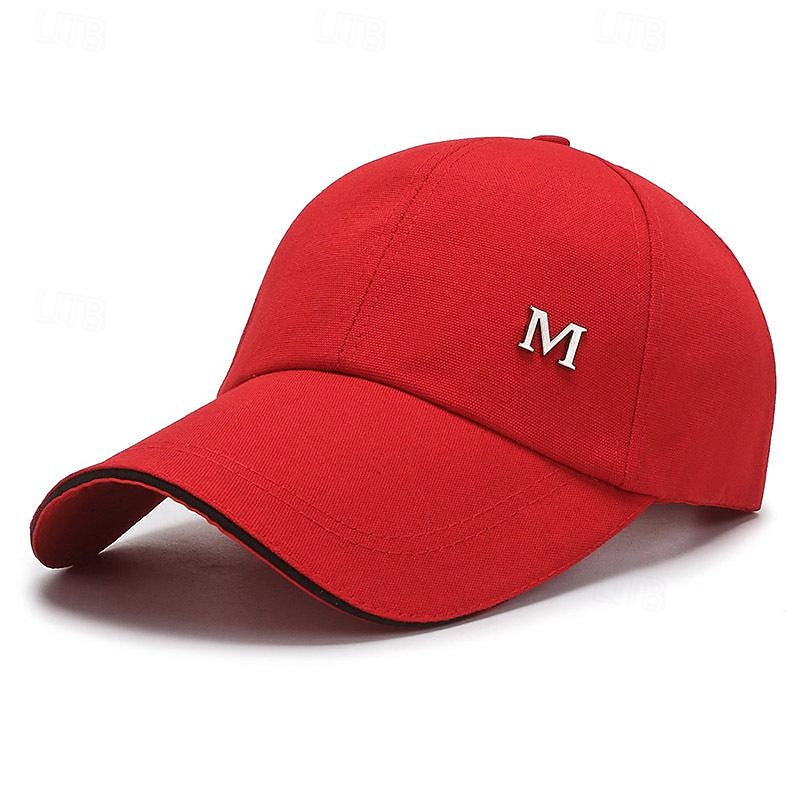 Men's Baseball Cap Sun Hat Trucker Hat Black Red Polyester Fashion Casual Street Daily Letter Adjustable Sunscreen Breathable2