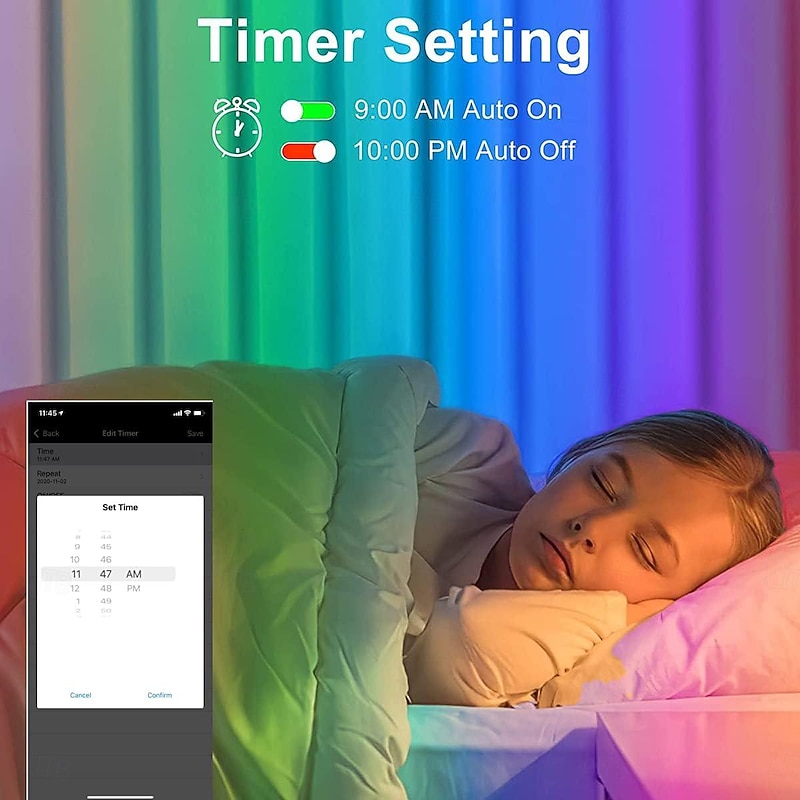 Waterproof Neon Light Strip Light WS2811 LED Light Bar Neon Light 2-5M Addressable RGB Rainbow Pixel Light Bar Supply WIFI  APP Control Synchronize Music Control to DIY LED Neon Sign Art Wall Decoration Lighting DC12V Including Power4