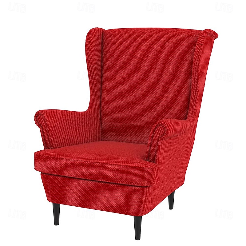 Wingback Chair Cover Armchair Cover Single Seat Solid Color Quilted Polyester Slipcovers STANDcover LITB PRIME cover 13