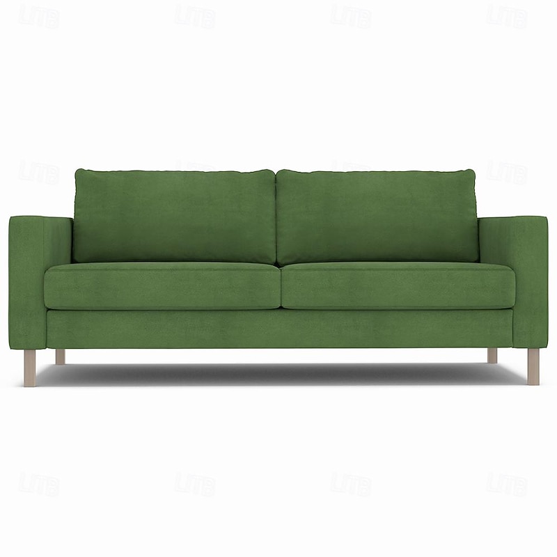 3 Seater Velvet Sofa Cover Solid Color Quilted Velvet Slipcovers  KARLcover LITB PRIME cover3