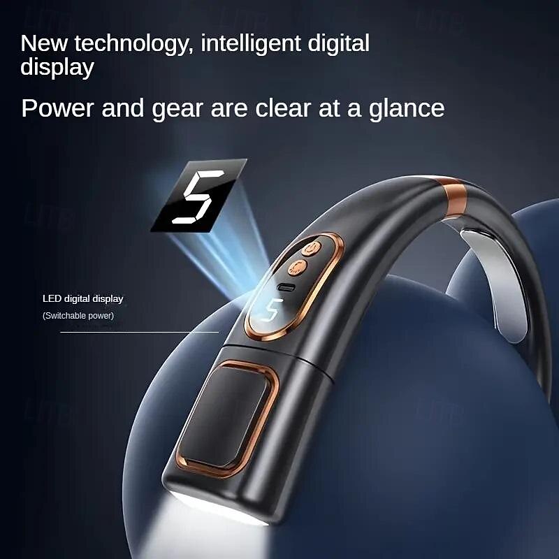 Wearable 5-Speed Neck Fan – Touch Control Silent Air Cooler, USB Powered for Outdoor Sport and Travel3