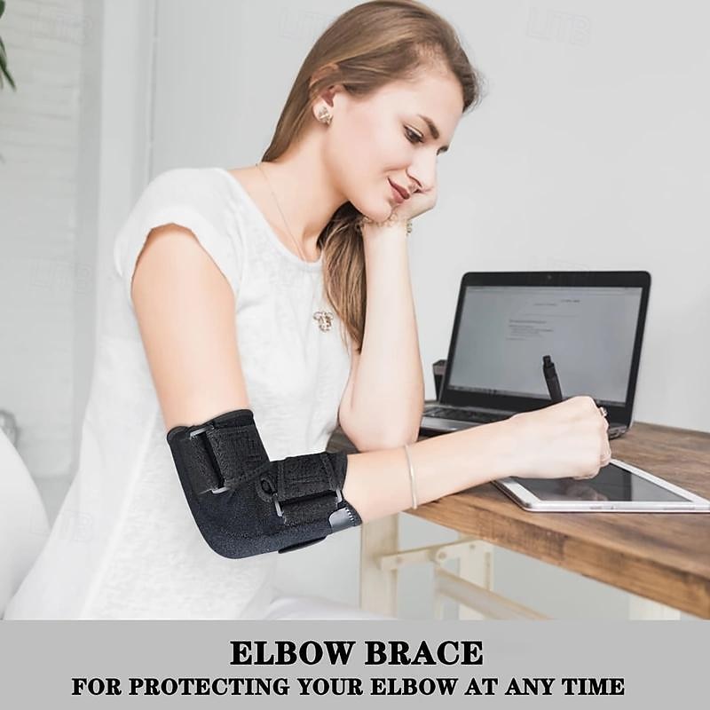 1pc Elbow Brace, Comfortable Night Elbow Sleep Support, Elbow Splint, Adjustable Stabilizer For Cubital Tunnel Syndrome, Tendonitis, Ulnar Nerve, Tennis, Fits For Men And Women4