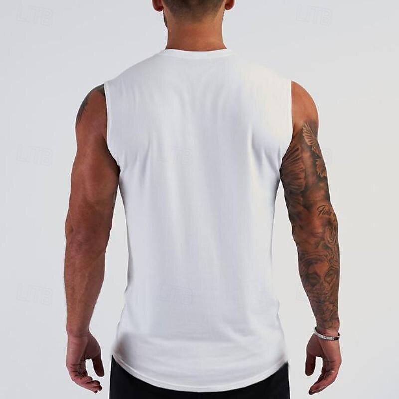 Men's Tank Top Vest Undershirt Sleeveless Shirt Sleeveless V Neck Summer Plain Fashion Classic Comfortable Street Casual Sports Black White Royal Blue Top Tee for Men2