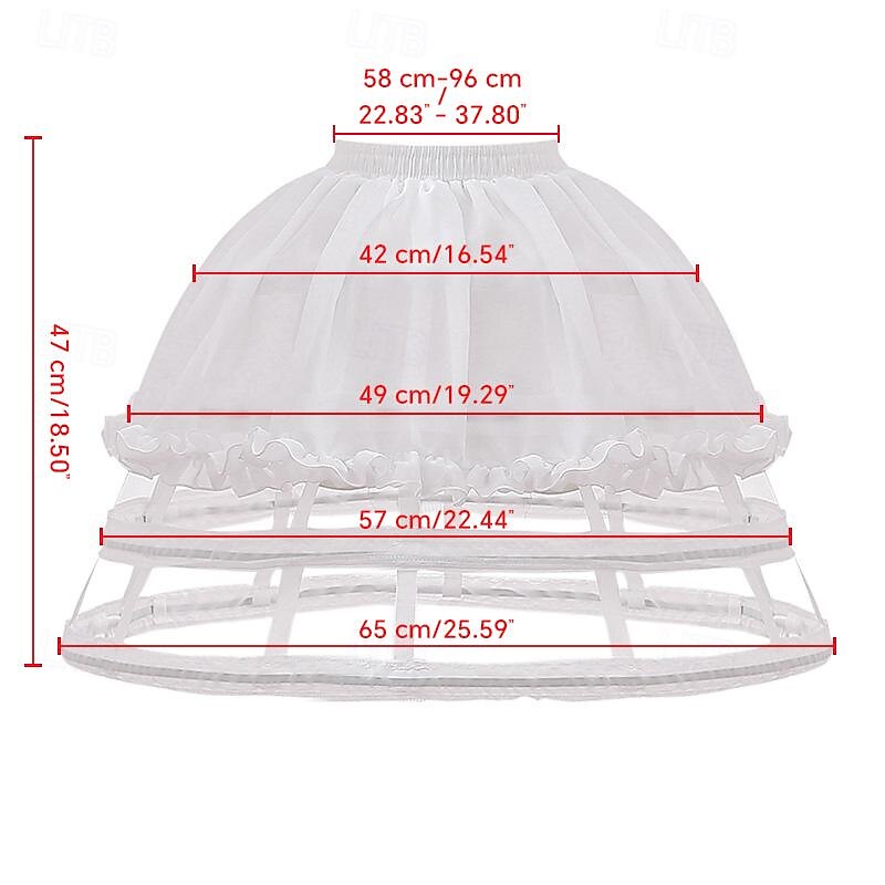 Cosplay Lolita Knee Length Petticoat Hoop Skirt Tutu Under Skirt Princess Fancy Dress Women's Masquerade Party Bachelorette Party Adults' Petticoat4