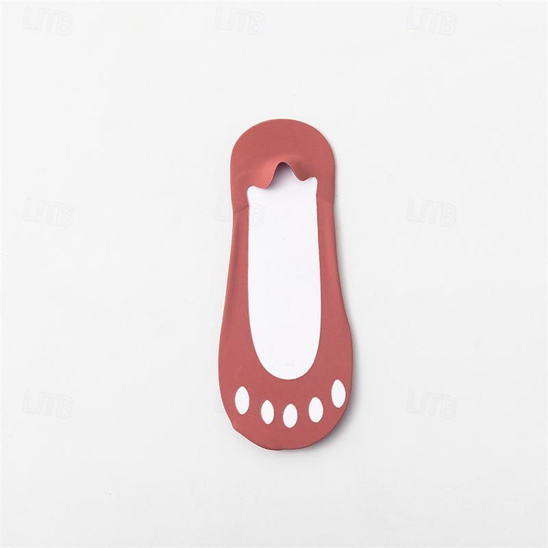 1 Pair Invisible Socks Ice Silk Socks Women's Socks Five Toe Socks No-show Socks Summer4