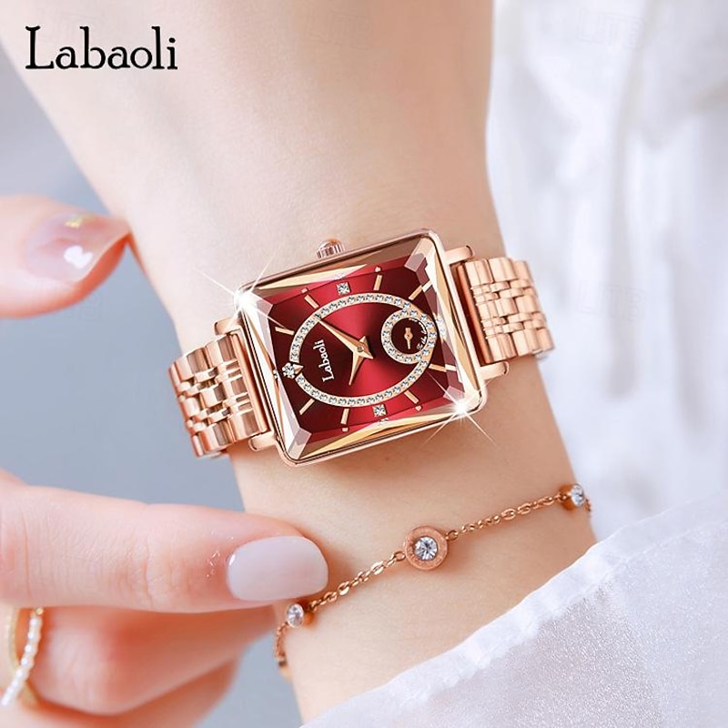 Labaoli Women Quartz Watch Creative Fashion Casual Wristwatch Waterproof Decoration Stainless Steel Watch4
