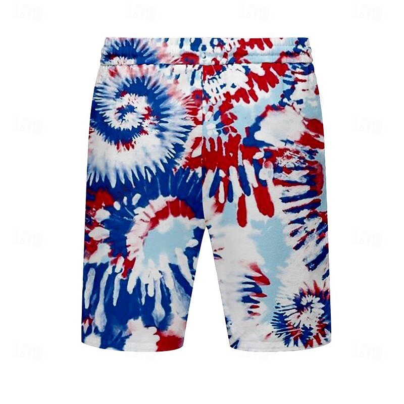 Men's Colorful Tie Dye Gradient Color Swim Shorts Board Shorts Swimming Trunks Mid Waist Fashion Streetwear Designer Casual Daily Holiday Drawstring Pocket Elastic Waist Designer Clothing Apparel2