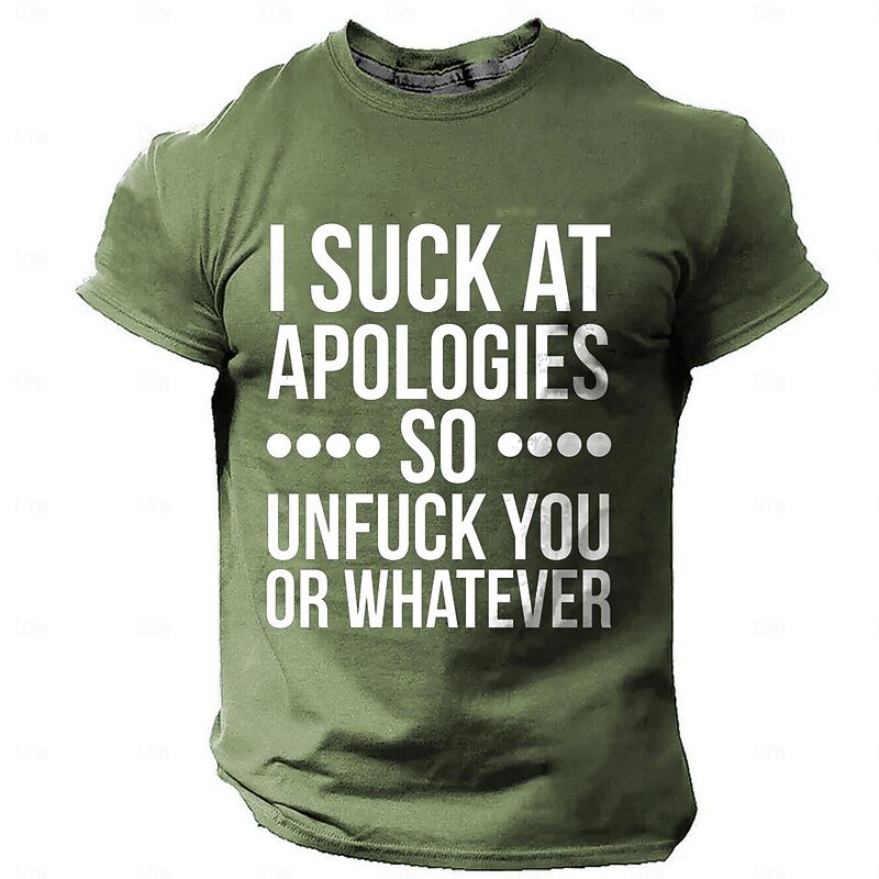 Men's Graphic Letter T Shirt Short Sleeve T shirt 3D Print Crew Neck Shirt Daily Designer Retro Vintage Sports Outdoor Holiday Going out Black Blue Green Spring & Summer Clothing Apparel S M L XL XXL4