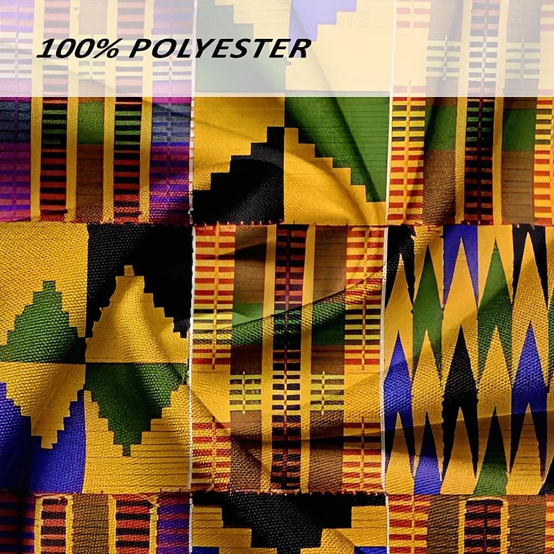 Men's Geometric Pattern Ethnic Summer Hawaiian Shirt Aloha Shirt Short Sleeves Shirt Turndown Hawaiian Resort Outdoor Vacation Street Yellow Red S M L3