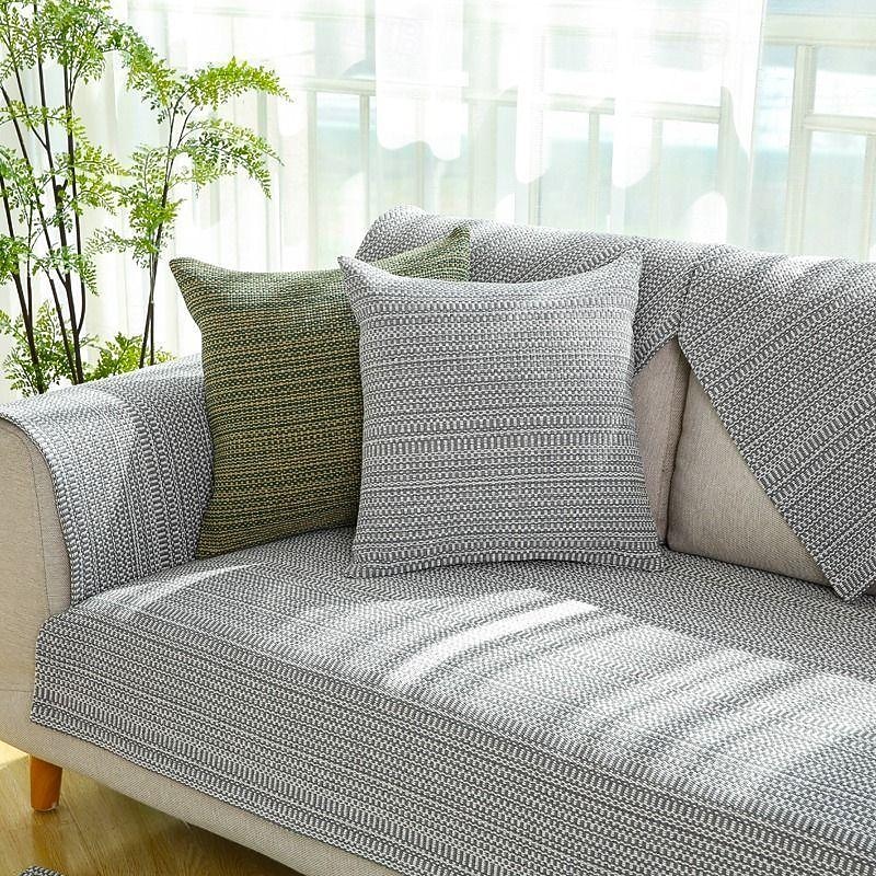 Cotton Linen Summer Mat Sofa Cushion Non-slip Cooling Back Cushion Seat Cushion Sofa Armrest Mat 10