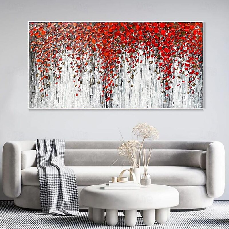 Handmade Oil Painting Canvas Wall Art Decoration Modern 3D Thick Knife Abstract Landscape for Living Room Home Decor Rolled Frameless Unstretched Painting3
