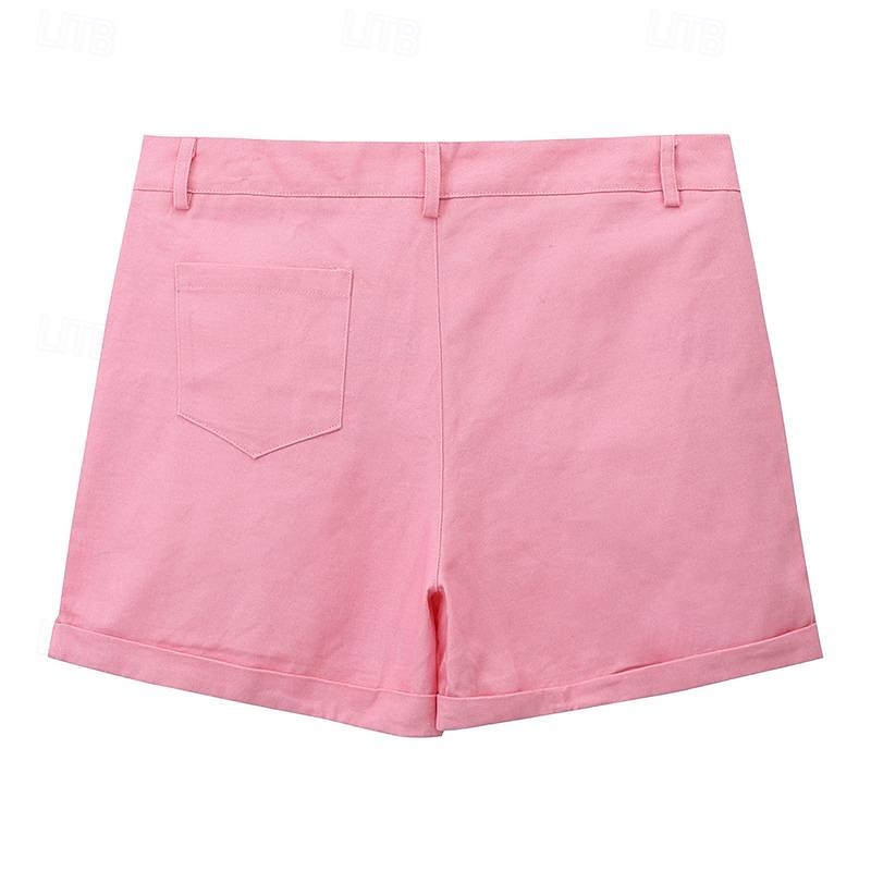 Men's Shorts Summer Shorts Work Shorts Casual Shorts Buttons Pocket Plain Comfort Short Holiday Beach Weekend Fashion Casual White Yellow4