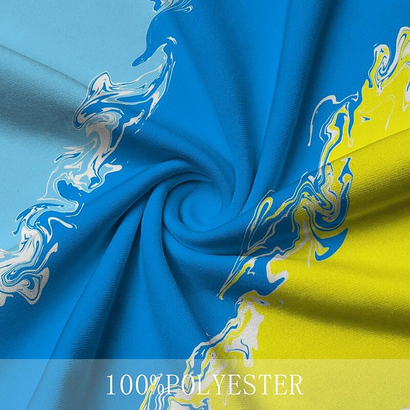 Men's Hawaiian Polo Shirts Golf Shirt Short Sleeve Polo Shirts Collared Shirts Casual Beach Wear Vacation Wear Tropical Wear Party Outfits Buttons 3D Print Summer Spring Blue3