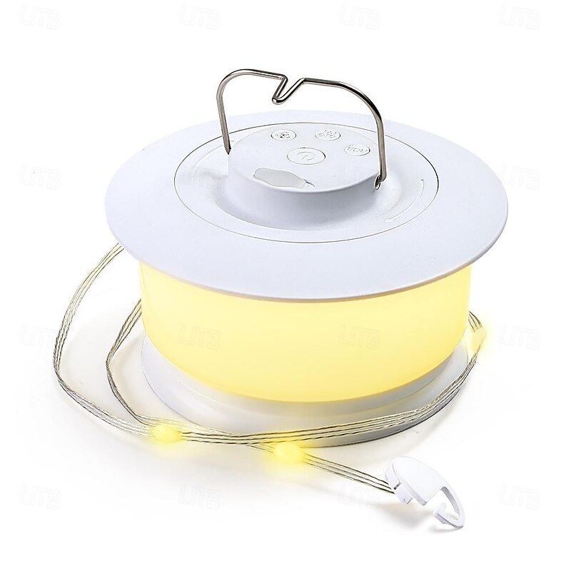 2-in-1 Rechargeable String Lights, 32FT Outdoor Tent LED Camping Lantern, Waterproof String Lights for Outdoor Christmas, Home Party Decorations2