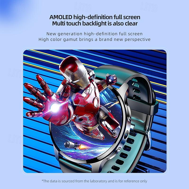 iMosi P68 Smart Watch 1.51 inch 4G LTE Cellular Smartwatch Phone 4G Pedometer Call Reminder Heart Rate Monitor Compatible with Smartphone Men GPS Hands-Free Calls Waterproof IP 67 46mm Watch Case4