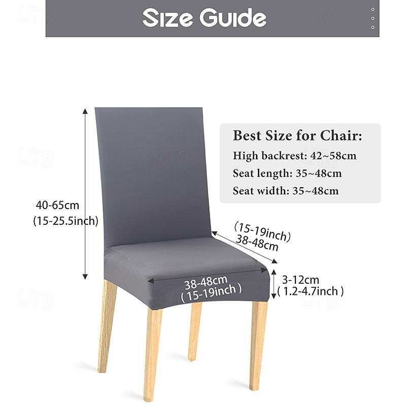 Dining Chair Cover Elastic Seat Slipcover High Back Dining Chair Cover Stretch Chair Covers for Wedding Hotel Banquet Dining Room Office Anti-dirty Removable2