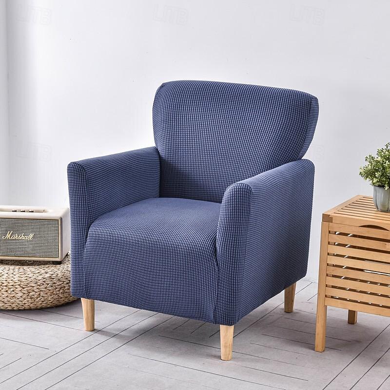 Armchair Cover Slipcover T-shaped Jacquard Corn Fleece Tub Chair for Living Room Bedroom Office Elastic Single Sofa Covers Home Bar Counter2