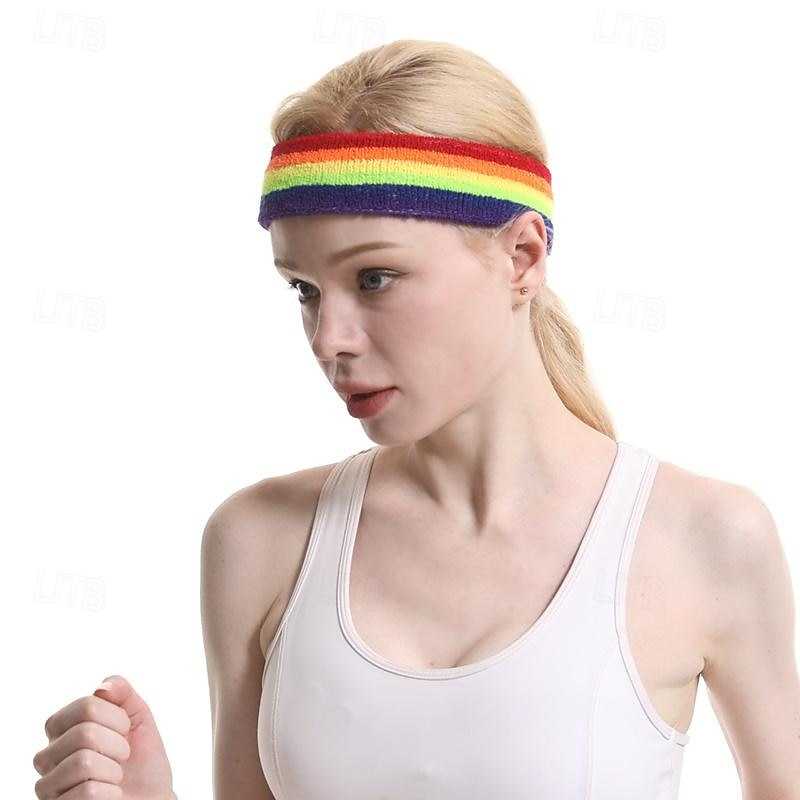 Pride Men's and Women's Summer Badminton Sports Fitness Running Sweating Rainbow Protector Wrist Scarf Breathable Towel Protector Wrist Headband Band3
