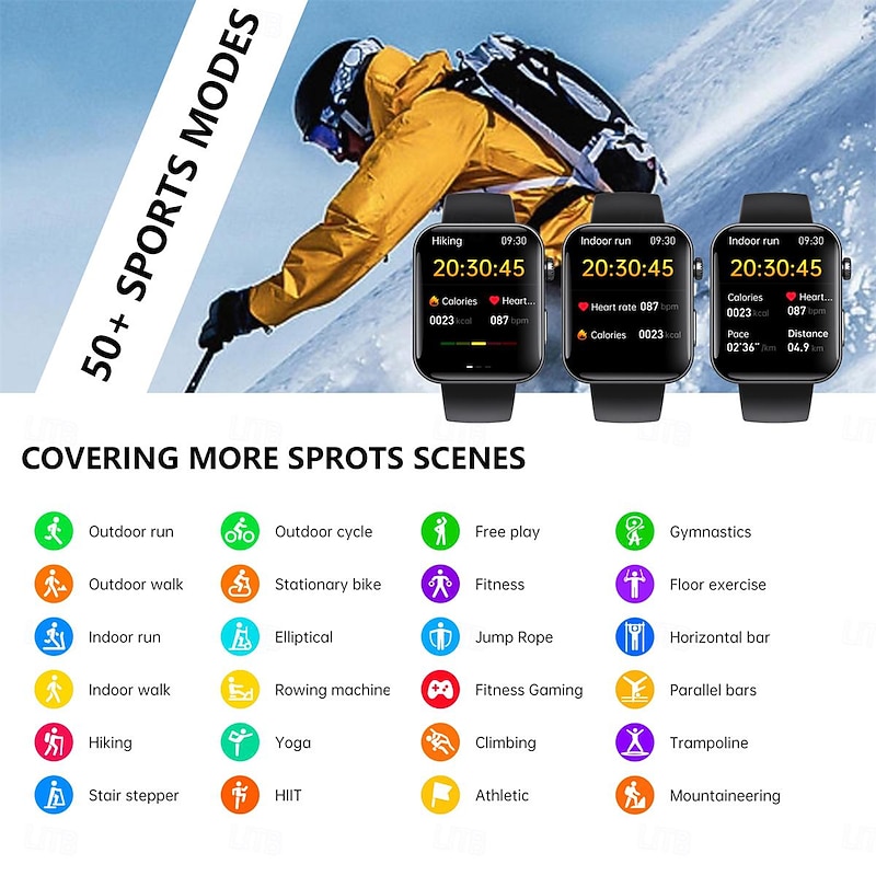 F300 Outdoor Smart Watch Men Bluetooth Call Smartwatch For Android IOS IP67 Waterproof Sports Fitness Music Watches3