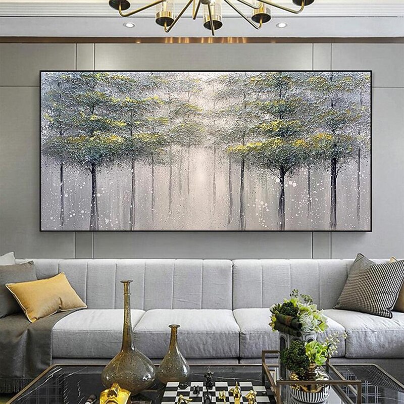Mintura Handmade Texture Oil Paintings On Canvas Large Wall Art Decoration Modern Abstract Tree Landscape Picture For Home Decor Rolled Frameless Unstretched Painting2