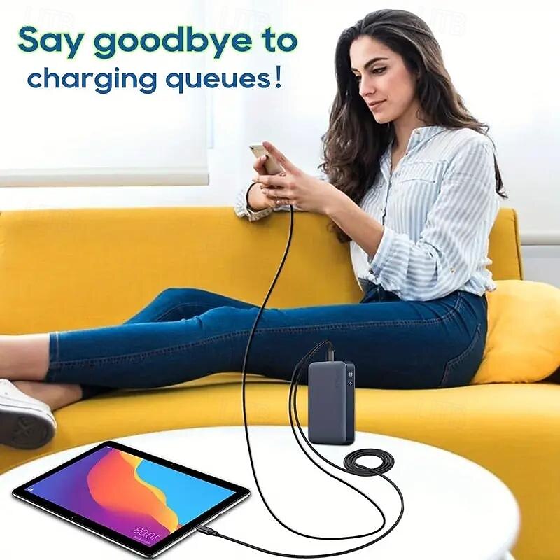 One Tow Two Data Cable Two-in-one Super Fast Charge For Huawei Car Charging Cable4