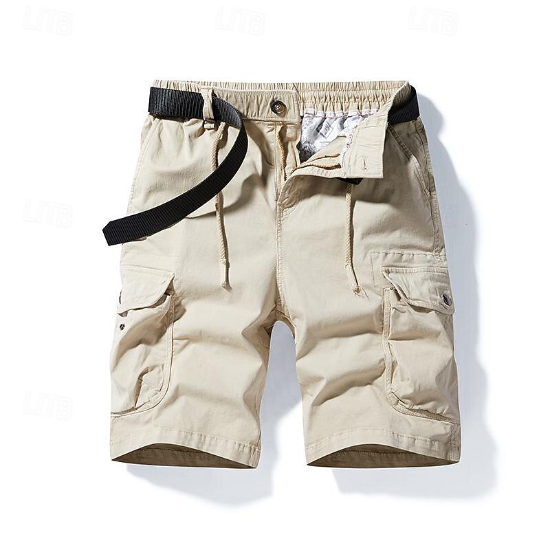 Men's Tactical Shorts Cargo Shorts Shorts Hiking Shorts Buttons Elastic Waist Multi Pocket Plain Wearable Short Outdoor Daily Camping & Hiking Fashion Classic Black Yellow2