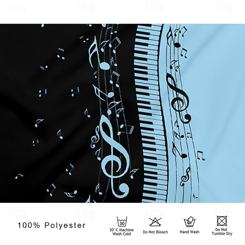 Music Festival Men's Music Polo Shirts Golf Shirt Short Sleeve Polo Shirts Collared Shirts Casual Vacation Wear Festival Wear Party Outfits Buttons 3D Print Spring & Summer White Blue4