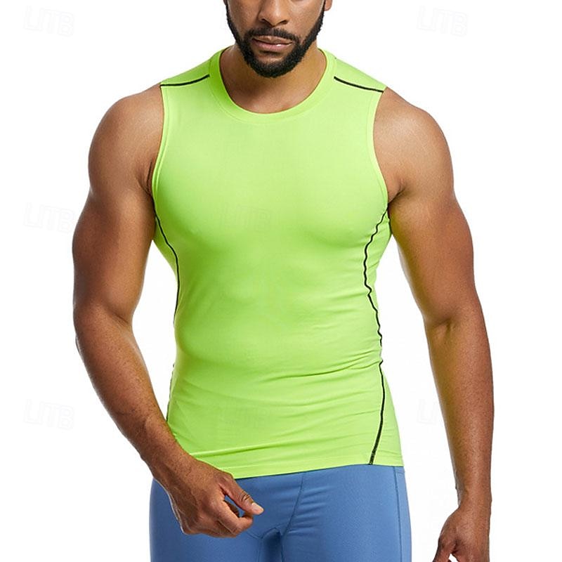 Men's T shirt Hiking Vest Sleeveless Crew Neck Tank Top Sleeveless Shirt Vest Top Outdoor Quick Dry Soft Sweat wicking Polyester Black White Red Climbing Camping / Hiking / Caving Traveling2