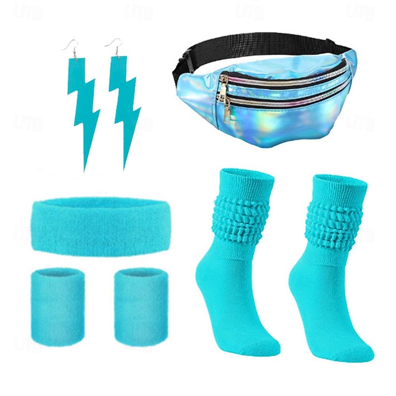 Retro Vintage Disco 1980s Outfits Tutu Fanny Pack Queen 80's Party Girl Fancy Dress Women's Masquerade Bachelorette Party Pride Parade Pride Month Adults' Bracelet Socks Bag2