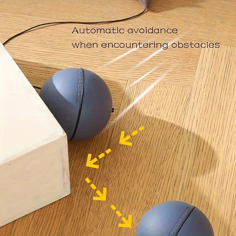 Battery-Operated Interactive Cat Toy Ball with Tracking MouseAutomatic Rolling Teaser For All Breeds Battery-Powered (BatteriesNot Included)2