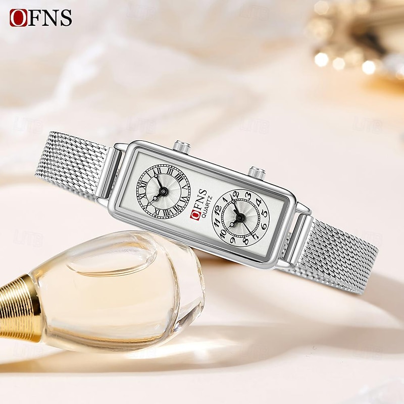 Women Quartz Watch Creative Fashion Casual Wristwatch Waterproof World Time Decoration Leather Mesh Belt Watch4